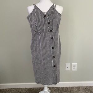 Black striped dress